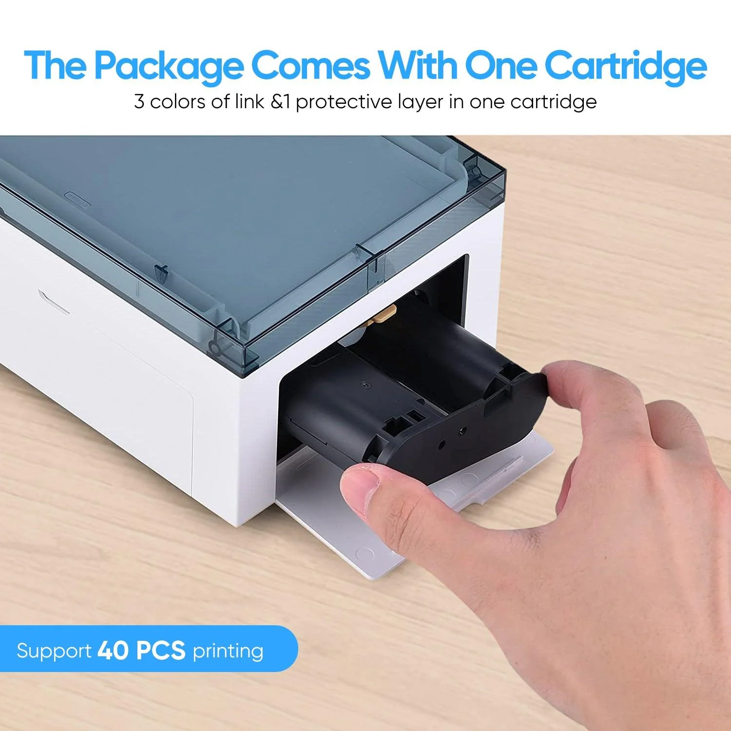 Amber 4x6" Photo Printer Paper 40 Sheets & 1 Ink Cartridge Refill - Image 4