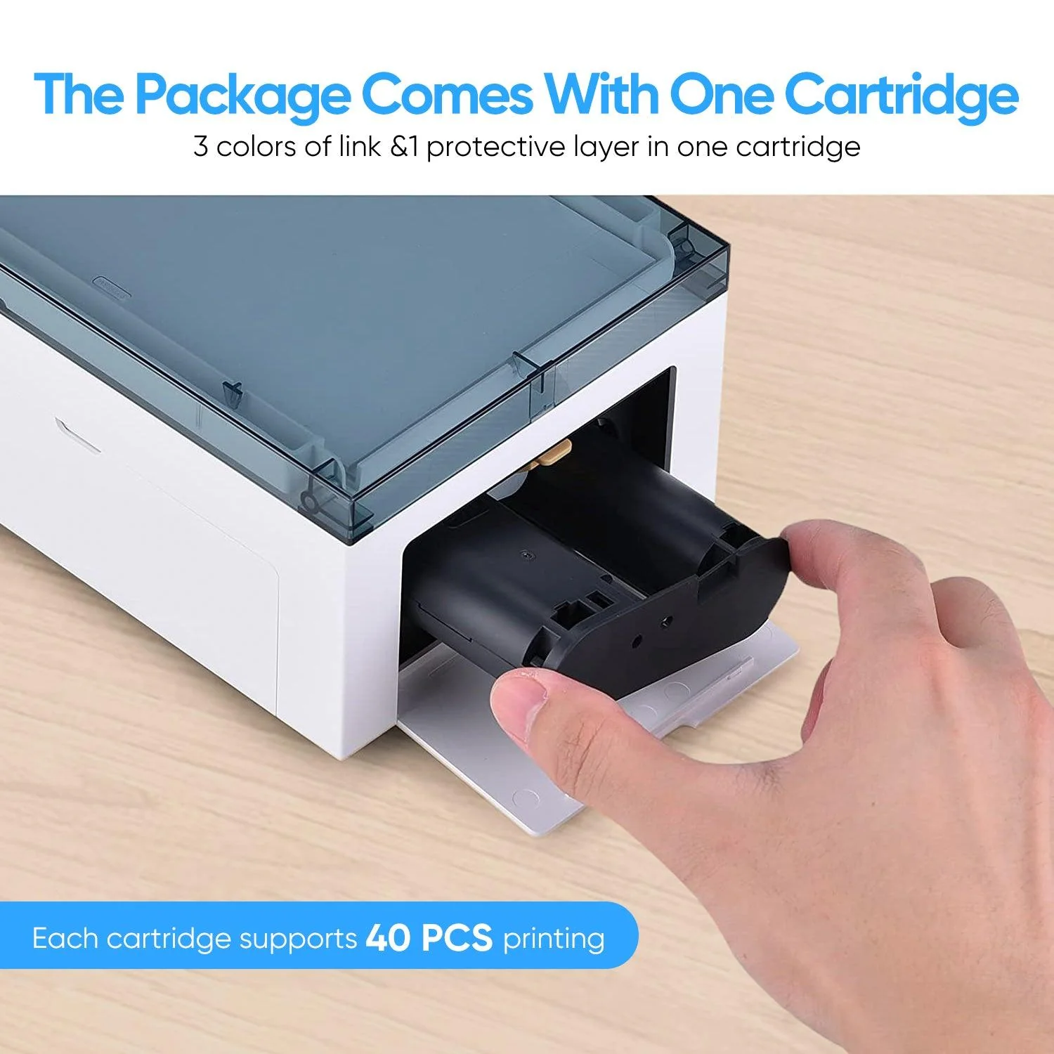 Amber 4x6" Photo Printer Paper 80 Sheets & 2 Ink Cartridges Refill - Image 4