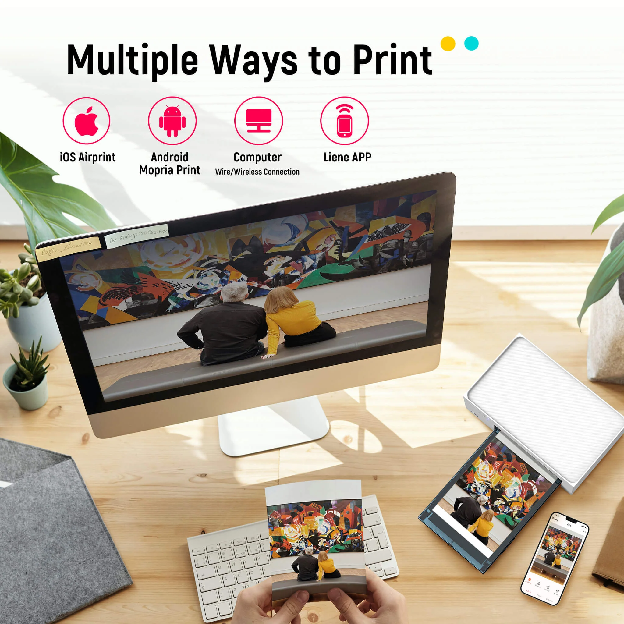 Amber 4x6" Instant Photo Printer M100 (20 Photo Papers + 1 Cartridge) - Image 6