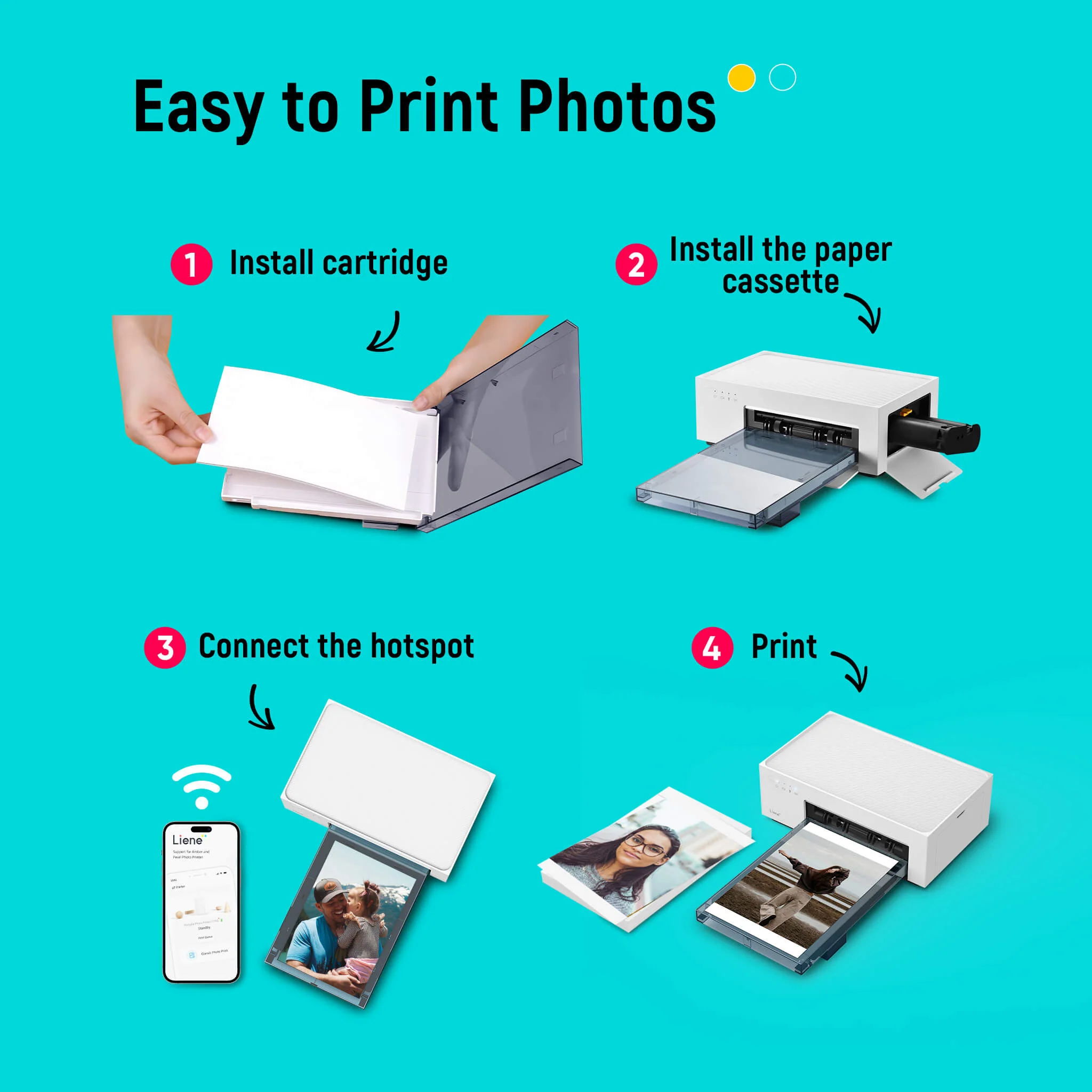 Amber Instant Photo Printer Built-in Rechargeable Battery M200 - Image 6