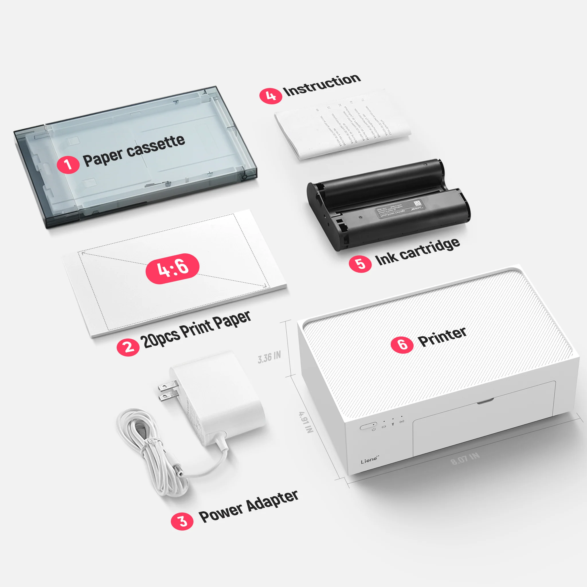 Amber Instant Photo Printer Built-in Rechargeable Battery M200 - Image 7