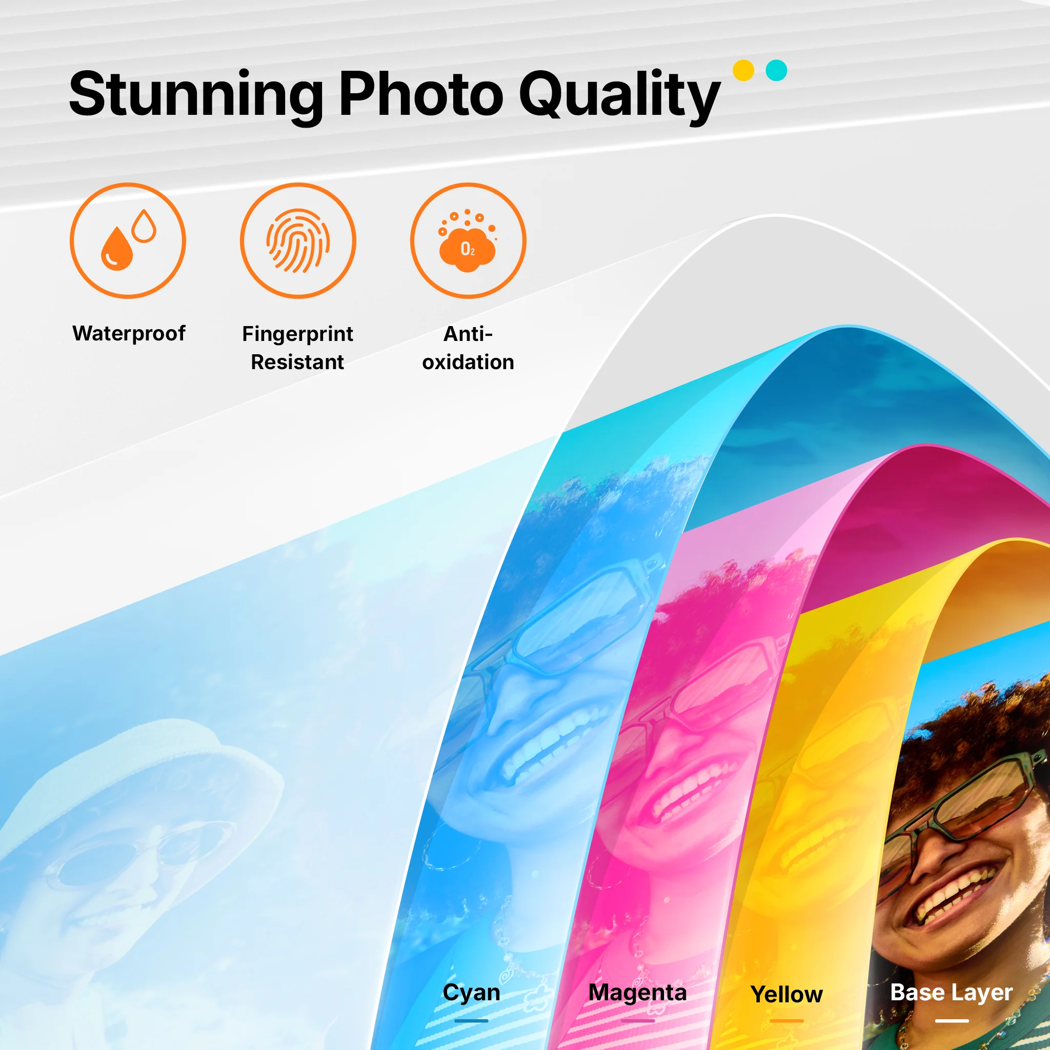 Amber M110 Instant Bluetooth Photo Printer (60 Sheets 4x6" Paper & 20 Sheets 3x3" Sticker Paper) - Image 5