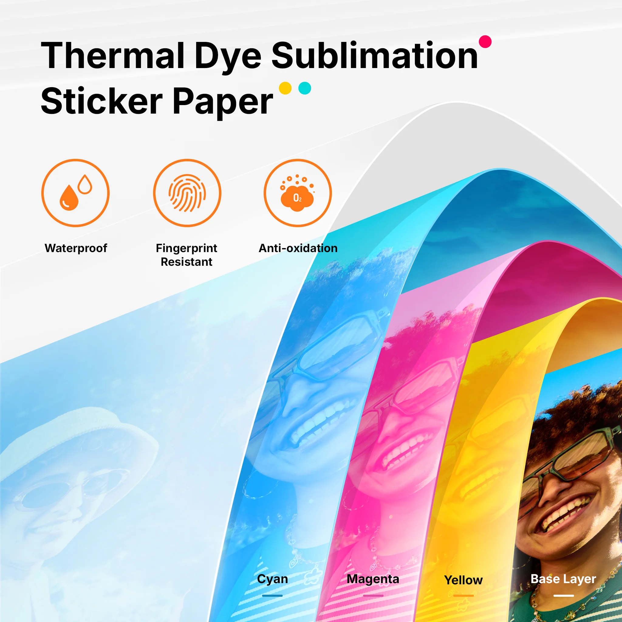 Amber M110 & M210 3x3″ Sticker Paper 40 Sheets & 1 Cartridge - Image 4