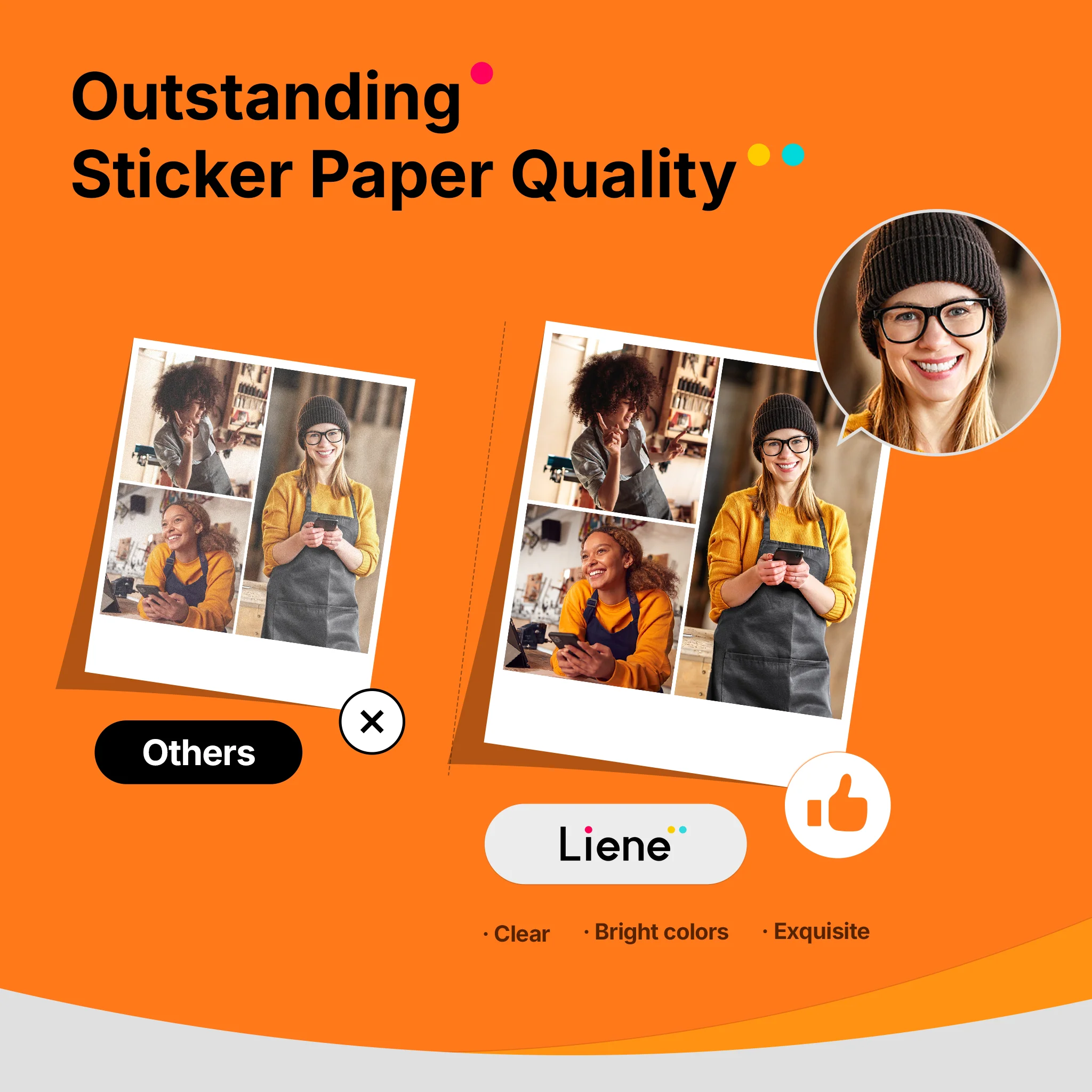 Amber M110 & M210 3x3″ Sticker Paper 40 Sheets & 1 Cartridge - Image 8