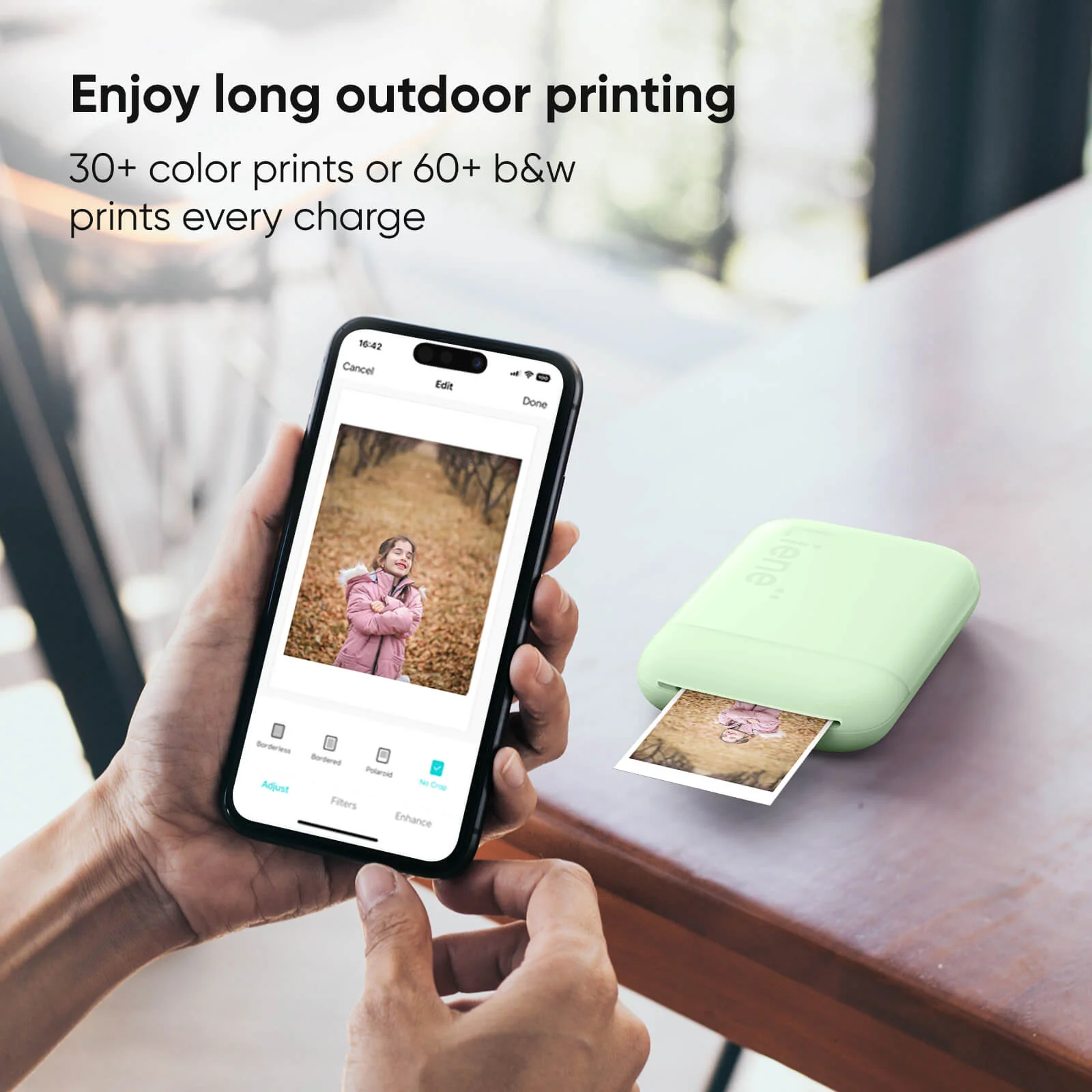 Pearl K100 2x3" Portable Photo Printer - Green (50 Zink Photo Papers) - Image 4