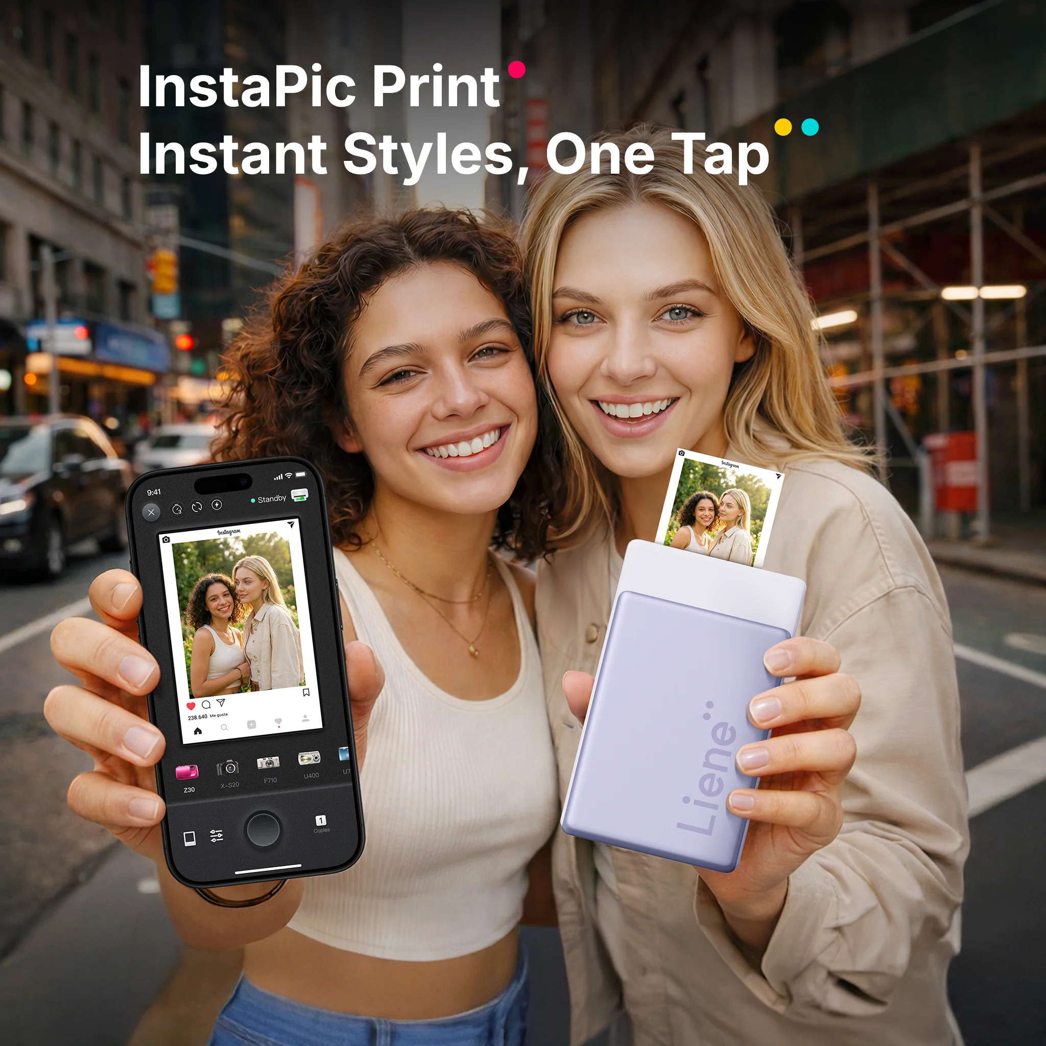 Pearl N200 Pro Portable Photo Printer & Supplies Bundle (50 Sticker Papers) - Purple - Image 3