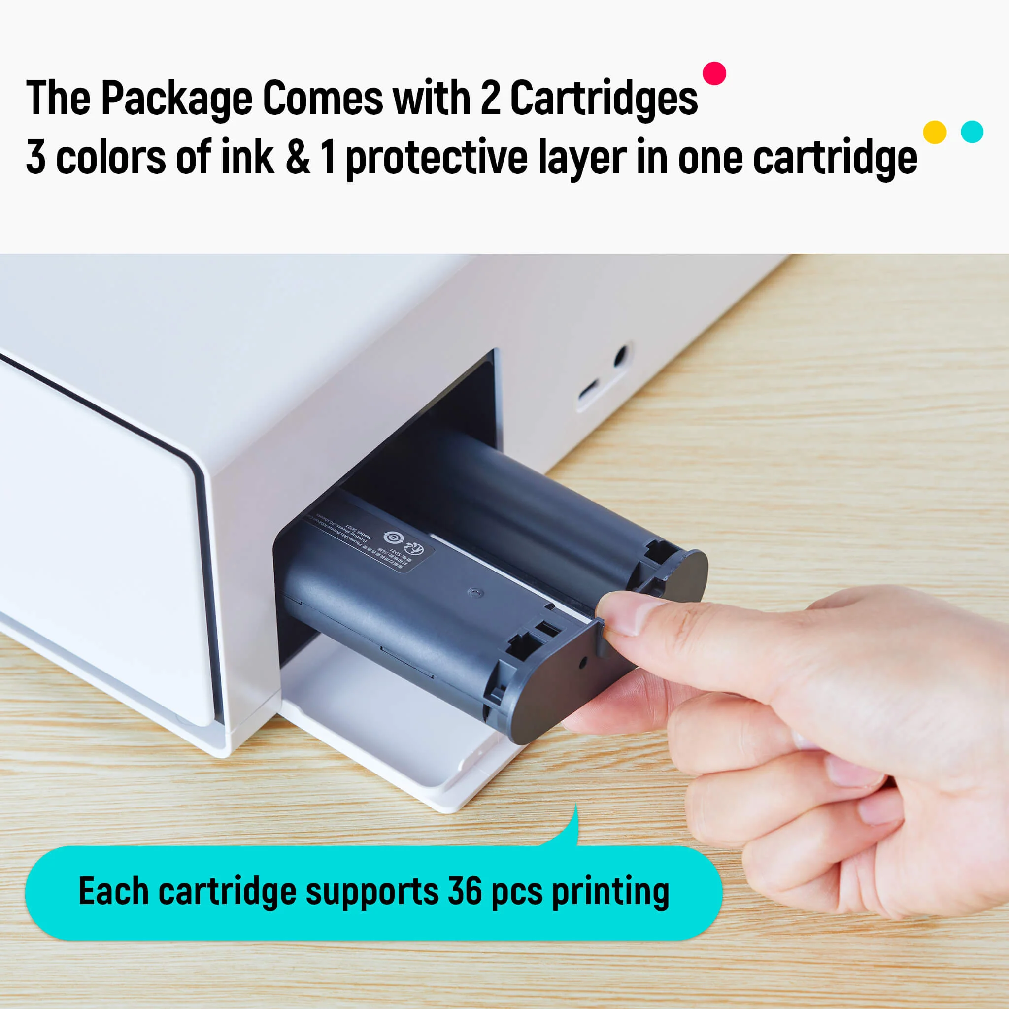 PixCut S1 4x7" Sticker Paper 72 Sheets & 2 Ink Cartridges Refill - Image 4
